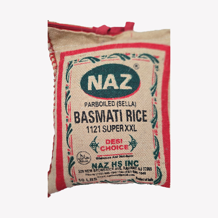 Naz Basmati rice Sella - 10 Lb bag